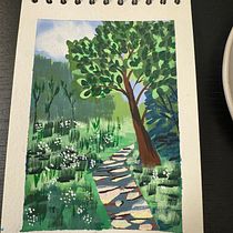 Meu projeto do curso: Pintura de paisagens com guache para iniciantes Ein Projekt aus dem Bereich Bildende Künste, Malerei, Naturalistische Illustration und Gouachemalerei von Bruna Pasetti - 15.01.2024