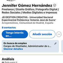 Mi proyecto del curso: LinkedIn: construye tu marca personal. Projekt z dziedziny Br, ing i ident, fikacja wizualna, Portale społecznościowe, Marketing c i frow użytkownika Jennifer Gómez - 17.01.2024