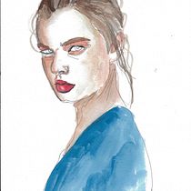 Meu projeto do curso: Retrato em aquarela a partir de uma fotografia. Traditional illustration, Watercolor Painting, and Portrait Drawing project by fabioamodesto - 01.16.2024