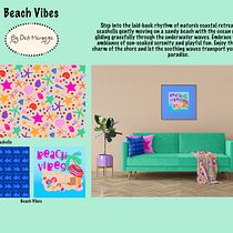 Mi proyecto del curso: Diseño de patrones para artículos del hogar - Beach Vibes. Projekt z dziedziny Projektowanie graficzne, Projektowanie produktowe, Pattern design, Ilustracja c i frowa użytkownika dmerhege - 16.01.2024
