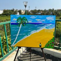 My project for course: Acrylic Painting Step by Step: Create Incredible Landscapes. Traditional illustration, Painting, Acr, lic Painting, and Sketchbook project by Sasi Veerendra - 01.17.2024