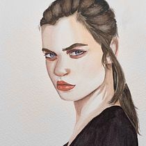 Mój projekt z kursu: Portret akwarelowy na bazie fotografii . Traditional illustration, Watercolor Painting, and Portrait Drawing project by ania_mk - 01.17.2024