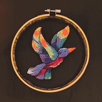 Mi proyecto del curso: Bordado freestyle sobre tul para principiantes. Accessor, Design, Embroider, Botanical Illustration, and Textile Design project by veronika_ - 01.17.2024