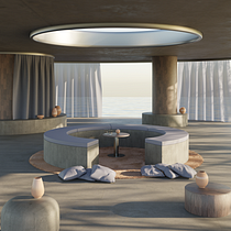 Mi proyecto del curso: ArchViz de interiores: crea diseños 3D surrealistas con Blender. Arquitetura, Arquitetura de interiores, Arquitetura digital, e Visualização arquitetônica projeto de Manuel Alberto Millán Meza - 17.01.2024