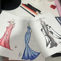 Meu projeto do curso: Ilustração de croqui de moda. Een project van Traditionele illustratie,  Schetsen,  Modeontwerp, Digitale tekening y Mode-illustratie van cardozogiu - 17.01.2024