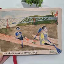Meu projeto do curso: Sketchbook experimental: encontre seu estilo de desenho. Ilustração tradicional, Esboçado, Criatividade, Desenho, Pintura em aquarela, Sketchbook, e Pintura guache projeto de Luisa Maciel - 15.01.2024
