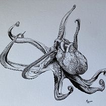 My project for course: Surrealistic Fineliner Illustration. Ilustração tradicional, Desenho a lápis, Desenho, Desenho realista, Desenho artístico e Ilustração com tinta projeto de mt2md - 14.01.2024
