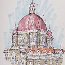My project for course: Expressive Architectural Sketching with Colored Markers. Sketching, Drawing, Architectural Illustration, Sketchbook & Ink Illustration project by vmrsx4gvgq - 01.19.2024