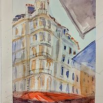 My project for course: Architectural Sketching with Watercolor and Ink. Sketching, Drawing, Watercolor Painting, Architectural Illustration, Sketchbook & Ink Illustration project by deansarsfield - 01.19.2024