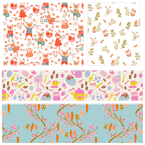 My project for course: Pattern design for homeware products. Projekt z dziedziny Projektowanie graficzne, Projektowanie produktowe, Pattern design, Ilustracja c i frowa użytkownika Olenka Klöppner - 19.01.2024