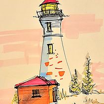 My project for course: Expressive Architectural Sketching with Colored Markers. Sketching, Drawing, Architectural Illustration, Sketchbook & Ink Illustration project by Aysha Aldoseri - 01.20.2024