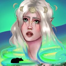 My project for course: Digital Fantasy Portraits with Photoshop. Ilustração tradicional, Desenho, Ilustração digital, Desenho de retrato, Desenho digital, e Pintura digital projeto de ayaguzeka - 20.01.2024