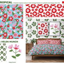 My project for course: Pattern design for homeware products. Projekt z dziedziny Projektowanie graficzne, Projektowanie produktowe, Pattern design, Ilustracja c i frowa użytkownika Helen Munch-Ellingsen - 21.01.2024