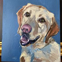 My project for course: Realistic Pet Portraits with acrylic Painting. Fine Arts, Painting, Oil Painting, and Naturalistic Illustration project by suevenables - 01.21.2024