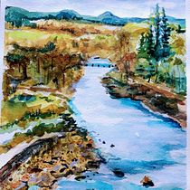 My project for course: Natural Landscapes in Watercolor. Un progetto di Belle arti, Pittura e Pittura ad acquerello di susanspw5 - 21.01.2024