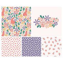 Bunnies & Blooms Collection by Bonnie Marilynne. Projekt z dziedziny Projektowanie graficzne, Projektowanie produktowe, Pattern design, Ilustracja c i frowa użytkownika bonniemarilynne - 16.01.2024
