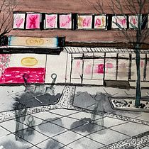 Mein Abschlussprojekt für den Kurs: Urban Sketching: Kreiere expressive Stadtlandschaften. Painting, Sketching, Drawing, Watercolor Painting, Sketchbook & Ink Illustration project by Golnaz Torabi - 01.22.2024