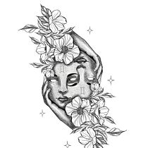 Meu projeto do curso: Técnicas de tatuagem: sombreamento com pepper shading. Ilustração tradicional, e Desenho de tatuagens projeto de Lorena Esmeraldo - 23.01.2024
