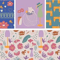 Always There. Inspired by women  that work silently on a daily basis  to maintain a united family.. Un progetto di Graphic design, Product design, Pattern design e Illustrazione digitale di Marina Garzón Soto - 23.01.2024