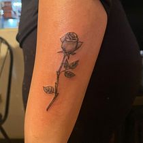Mi proyecto del curso: Tatuaje botánico con puntillismo. Ilustração tradicional, Desenho de tatuagens e Ilustração botânica projeto de Alicia Hernandez Ochoa - 13.01.2024