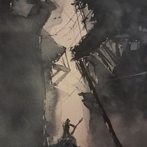 Il mio progetto del corso: Pittura suggestiva ad acquerello: crea illustrazioni avvincenti.  Grazie @wardancer !. Projekt z dziedziny  Sztuki piękne,  Malarstwo i Malowanie akwarelą użytkownika alessiarianna - 23.01.2024