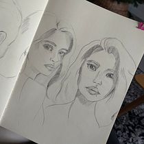 Mój projekt z kursu: Szkicowanie portretów: odkrywaj ludzką twarz. Projekt z dziedziny Sketching,  R, sunek, Portret,  R, sunek art, st, czn i Sketchbook użytkownika Aleksandra Delekta - 01.01.2024