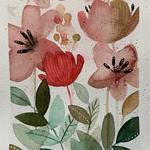 My project for course: Artistic Floral Watercolor: Connect with Nature. Ilustração tradicional, Pintura, Pintura em aquarela e Ilustração botânica projeto de laura_valoma - 24.01.2024