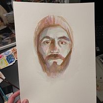 My project for course: Artistic Portrait with Watercolors. Fine Arts, Painting, Watercolor Painting, and Portrait Drawing project by gerasimova_elvira1903 - 01.24.2024