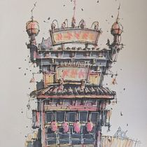 My project for course: Expressive Architectural Sketching with Colored Markers. Sketching, Drawing, Architectural Illustration, Sketchbook & Ink Illustration project by stuinflipflops - 01.25.2024