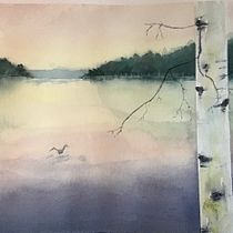 My project for course: Atmospheric Landscapes in Watercolor . Un projet de Beaux Arts, Peinture , et Aquarelle de Dympna - 25.01.2024