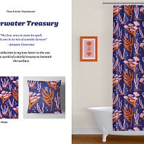 Underwater Treasury -Pattern design for homeware products. Un progetto di Graphic design, Product design, Pattern design e Illustrazione digitale di Tiina Achrén - 25.01.2024