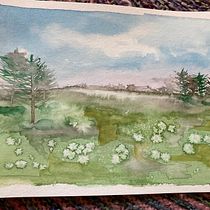 Mein Abschlussprojekt für den Kurs: Verträumte Aquarell-Landschaften: Halte Licht fest. Un projet de Peinture , et Aquarelle de Astrid - 26.01.2024