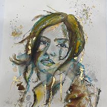 My project for course: Experimental Portraiture with Ink, Tea and Alcohol. Fine Arts, Painting, Drawing & Ink Illustration project by Katerina Dahl - 01.27.2024