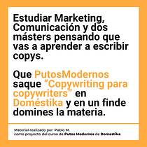 Mi proyecto del curso: Copywriting para copywriters. Advertising, Cop, writing, Stor, telling, and Communication project by Pablo Martín - 01.27.2024