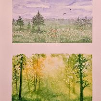My project for course: Dreamy Watercolor Landscapes: Paint with Light. Un projet de Peinture , et Aquarelle de dstobbart - 26.01.2024