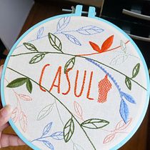Meu projeto do curso: Técnicas básicas para bordado de letras. Un progetto di Ricamo e Textile Design di Natalia Santana - 27.01.2024