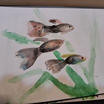 My project for course: Marine Universe Illustration in Watercolor. Un projet de Illustration traditionnelle, Peinture, Aquarelle, Illustration naturaliste , et Artisanat de Cristina Montes - 27.01.2024