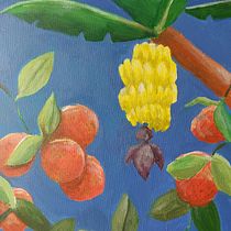 Meu projeto do curso: Pintura com tinta acrílica: crie peças coloridas e tropicais. Projekt z dziedziny  Malarstwo, Malarstwo akr, lowe, Ilustracja naturalist i czna użytkownika Thalita Bastos - 25.01.2024