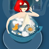 Theme: Creative Exploration with tea 🫖 Ein Projekt aus dem Bereich Zeichnung, Digitale Illustration und Digitale Zeichnung von Krystal Roberts - 26.01.2024