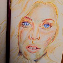 Mein Abschlussprojekt für den Kurs: Lebendiges Porträtzeichnen mit Buntstiften. Drawing, Portrait Drawing, Sketchbook, and Colored Pencil Drawing project by ukrause1985 - 01.28.2024