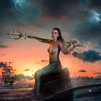 Mi proyecto del curso: sirena . Photograph, Photograph, Post-production, VFX, Photo Retouching, Fine-Art Photograph, Photographic Composition, Photomontage, and Color Correction project by pedro fernandez - 01.29.2024