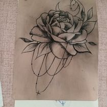 Mi proyecto del curso: Tatuaje botánico con puntillismo. Ilustração tradicional, Desenho de tatuagens e Ilustração botânica projeto de María Capellan - 29.01.2024