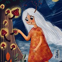 Mon projet du cours : Illustration jeunesse sur Procreate : créez une scène magique. Ilustração digital, Ilustração infantil, Pintura digital, e Álbum ilustrado projeto de tigal - 26.01.2024