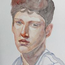 My project for course: Contemporary Portraiture in Watercolor. Een project van  Beeldende kunst, Schilderij, Aquarelschilderen y  Portrettekening van Catherine Ward - 29.01.2024