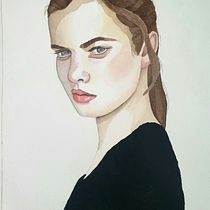 My project for course: Watercolor Portrait from a Photo. Traditional illustration, Watercolor Painting, and Portrait Drawing project by Diyana - 01.30.2024