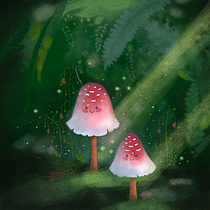 My project for course: Atmospheric Scenes in Procreate: Paint with Color and Light. Ilustração digital projeto de Teona Valieva - 29.01.2024