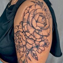 Meu projeto do curso: Tatuagem botânica com pontilhismo. Ilustração tradicional, Desenho de tatuagens e Ilustração botânica projeto de Eduarda Gonçalves - 28.01.2024