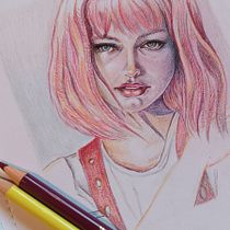 Mi proyecto del curso: Dibujo de retratos llamativos con lápices de colores. Drawing, Portrait Drawing, Sketchbook, and Colored Pencil Drawing project by Cristina González - 01.31.2024