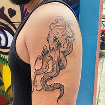 Meu projeto do curso: Técnicas de tatuagem blackwork com fine line. Un progetto di Design di tatuaggi di Julia Meira - 24.01.2024