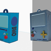 BMO from Adventure Time. 3D, Industrial Design, Product Design, 3D Modeling, 3D Design, Design, and Character Design project by Barbara Caballero - 02.01.2024